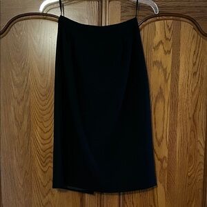 Elegant Black Wool Women's Skirt